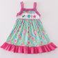 Green Island Breeze embroidery girl dress