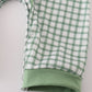 Green clover embroidery boy romper