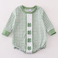 Green clover embroidery boy bubble