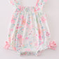 Pink Pastel Meadow print girl bubble