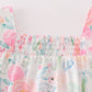 Pink Pastel Meadow print girl bubble