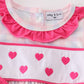 Valentine's day heart embroidery girl plaid bubble