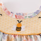 Yellow bee embroidery girl bubble