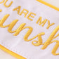 Yellow you are my sunshine embroidery boy bubble