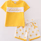 Yellow you are my sunshine embroidery boy set