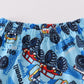 Monster truck print boy set