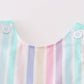 Multicolored stripe girl bloomer set