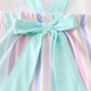 Multicolored stripe girl bloomer set