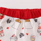 Red the lord's chicken print boy pajamas set