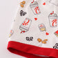 Red the lord's chicken print boy pajamas set