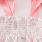 Pink Blush Meadow smocked girl bloomer set