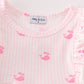 Pink stripe whale print girl set