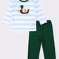 Forest duck applique boy set