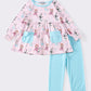 Blue princess girl pants set