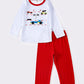 Red car print boy set