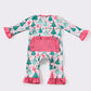 Christmas tree print girl romper