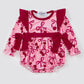 Pink cherry bow print girl bubble