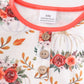 Orange floral print baby gown