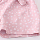 Pink dot print strap ruffle jumpsuit mommy & me