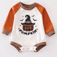 Halloween pumpkin baby romper