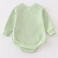 Green pumpkin baby romper