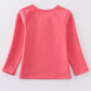 Platinum pink dot ruffle girl top