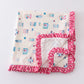 Platinum balcony print ruffle soft baby blanket