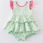 Platinum star print ruffle girl bubble