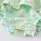 Platinum star print ruffle girl bubble