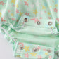 Platinum star print ruffle girl bubble