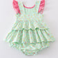 Platinum star print ruffle girl bubble