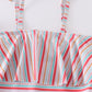 Rainbow stripe strap girl swimsuit one piece UPF50+