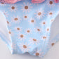 Blue daisy smocked 2 pcs swimsuit