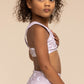 Moon print 2pc girl swimsuit (size run small, go up 1-2 sizes)