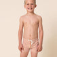 Terracotta stripe boys swimming trunks