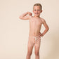 Terracotta stripe boys swimming trunks