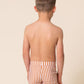 Terracotta stripe boys swimming trunks